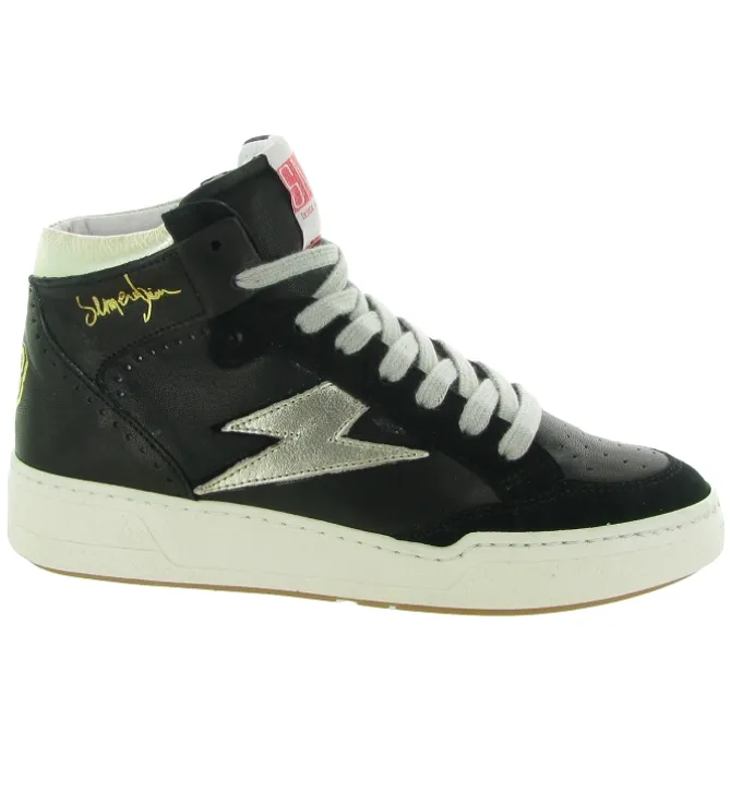 baskets et sneakers - Montante - femme - Cuir - Noir - Semerdjian