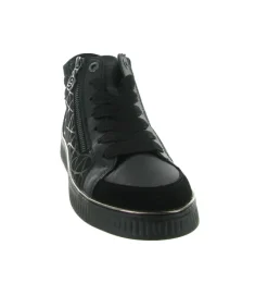 baskets et sneakers - Montante - femme - Cuir - Noir - Remonte