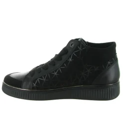 baskets et sneakers - Montante - femme - Cuir - Noir - Remonte