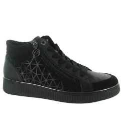 baskets et sneakers - Montante - femme - Cuir - Noir - Remonte