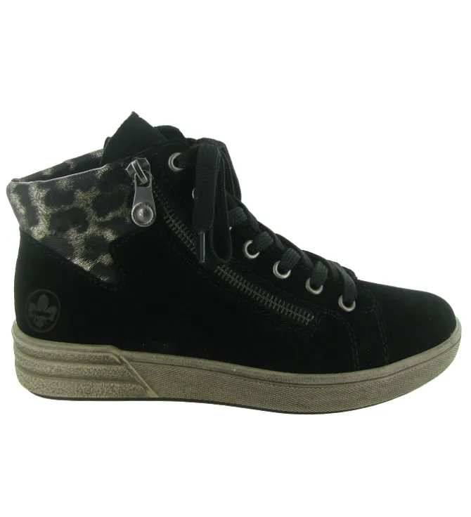 baskets et sneakers - Montante - femme - Synthétique - Noir - Rieker