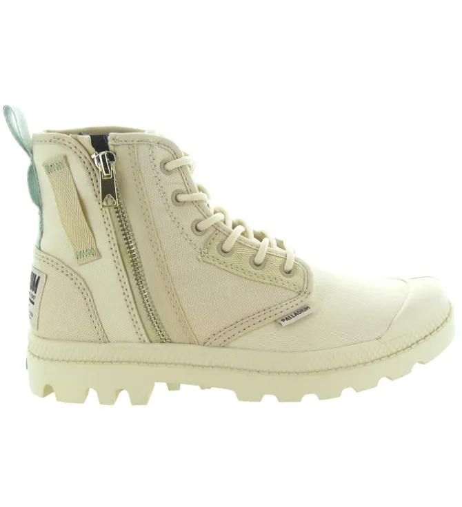 baskets et sneakers - Montante - femme - Toile - Crème - Palladium