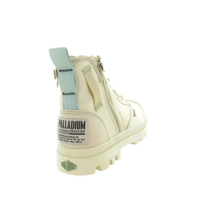 baskets et sneakers - Montante - femme - Toile - Crème - Palladium