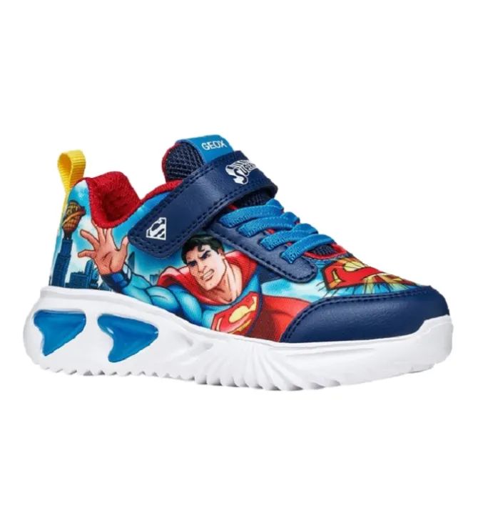 baskets et sneakers - Semelle souple - junior garcon - Synthétique - Bleu - Geox