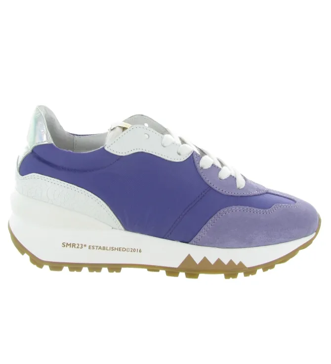 baskets et sneakers - Tendance - femme - Cuir - Bleu - Semerdjian