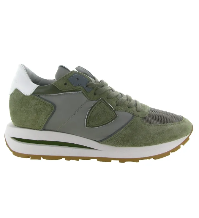 baskets et sneakers - Tendance - homme - Nubuck - Kaki - Philippe model