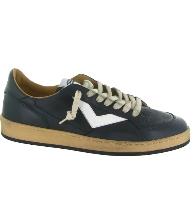 baskets et sneakers - Tendance - homme - Cuir - Bleu Marine - 4b12