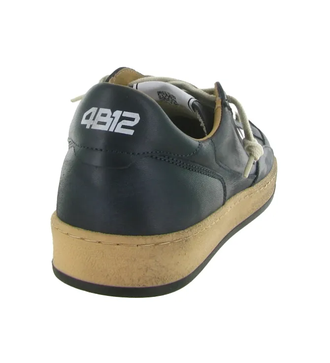 baskets et sneakers - Tendance - homme - Cuir - Bleu Marine - 4b12