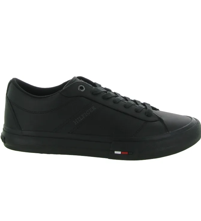 baskets et sneakers - Tendance - homme - Cuir - Noir - Tommy hilfiger
