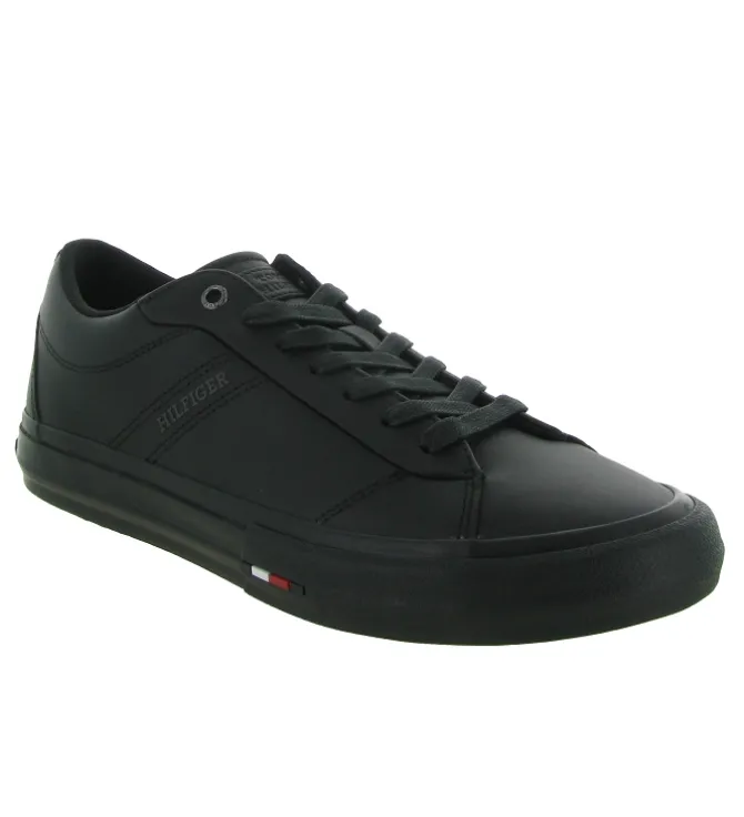 baskets et sneakers - Tendance - homme - Cuir - Noir - Tommy hilfiger