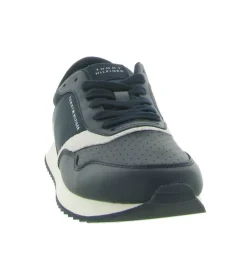 baskets et sneakers - Tendance - homme - Cuir - Bleu - Tommy hilfiger