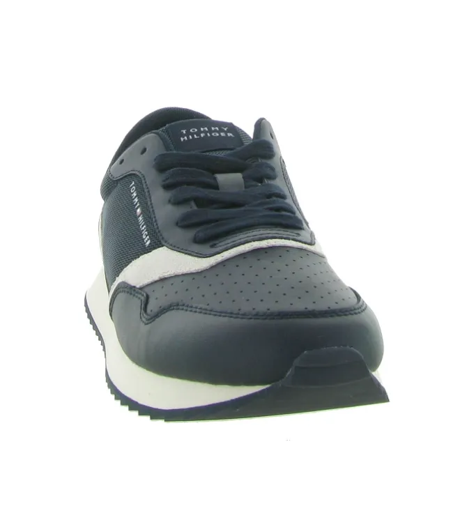 baskets et sneakers - Tendance - homme - Cuir - Bleu - Tommy hilfiger
