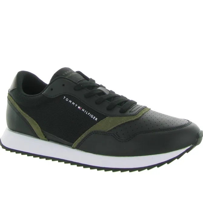 baskets et sneakers - Tendance - homme - Cuir - Noir - Tommy hilfiger