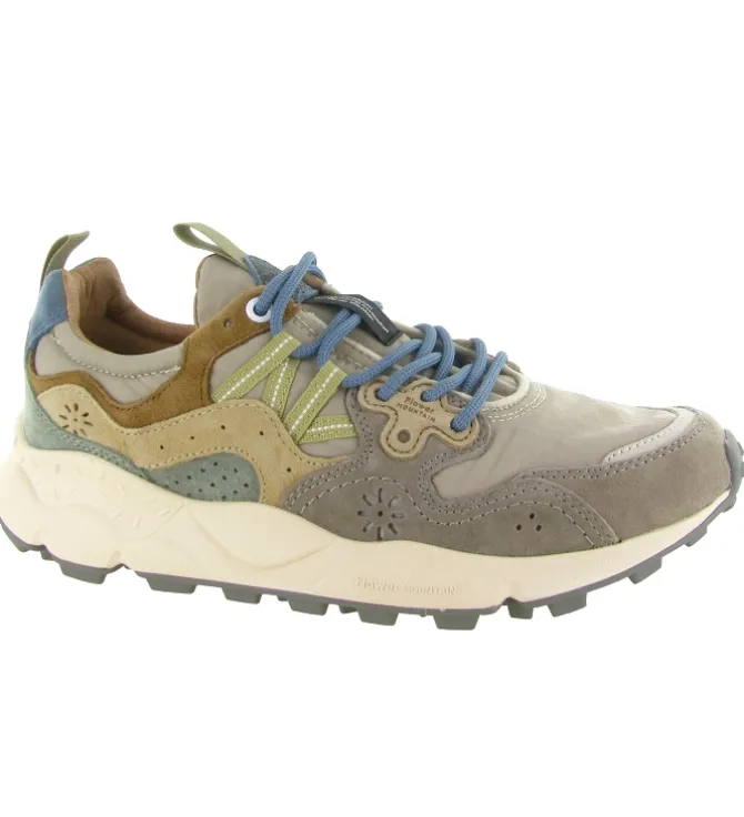 baskets et sneakers - Tendance - homme - Cuir - Taupe - Flower mountain