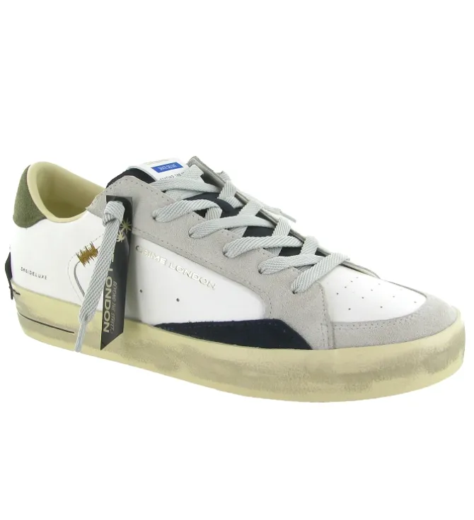baskets et sneakers - Tendance - homme - Cuir - Blanc - Crime london