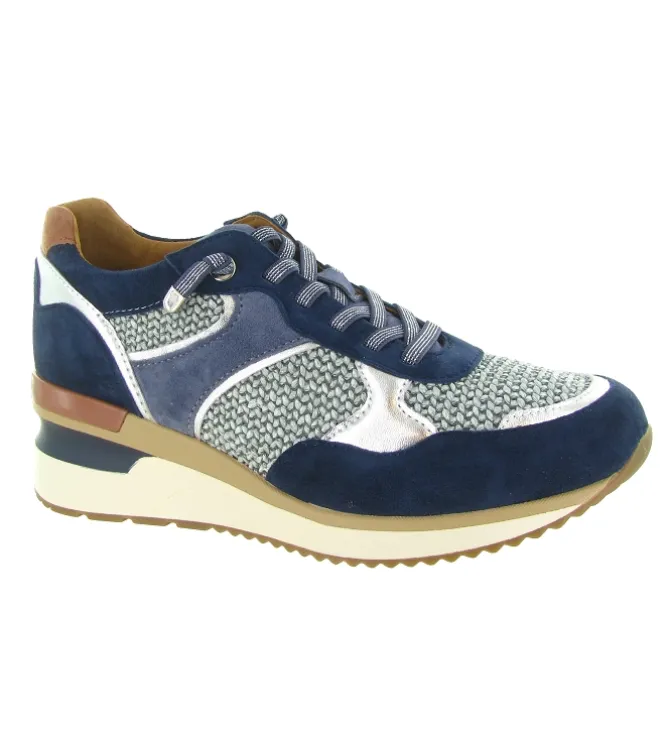 baskets et sneakers - Tendance - femme - Cuir - Bleu Marine - Mamzelle
