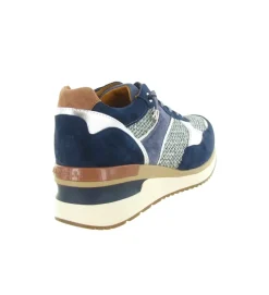 baskets et sneakers - Tendance - femme - Cuir - Bleu Marine - Mamzelle