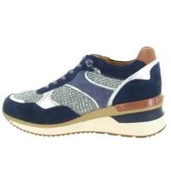 baskets et sneakers - Tendance - femme - Cuir - Bleu Marine - Mamzelle