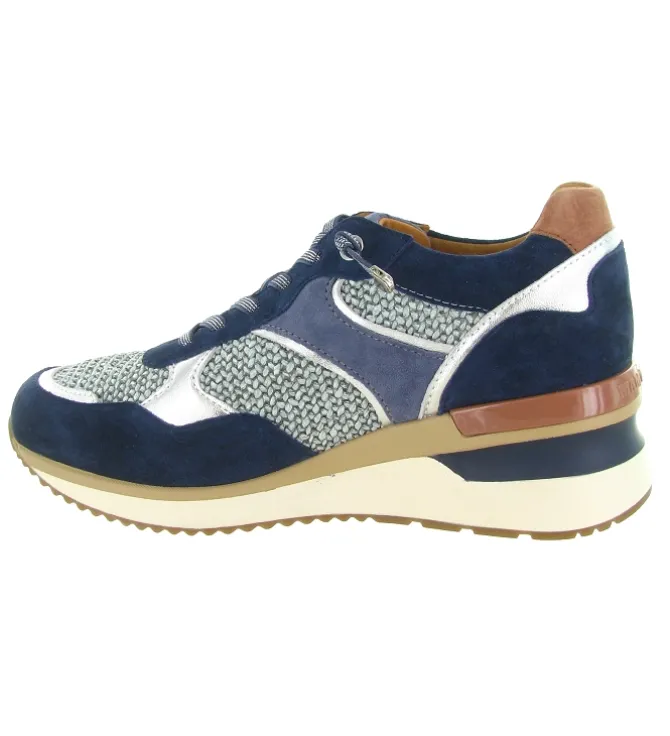 baskets et sneakers - Tendance - femme - Cuir - Bleu Marine - Mamzelle