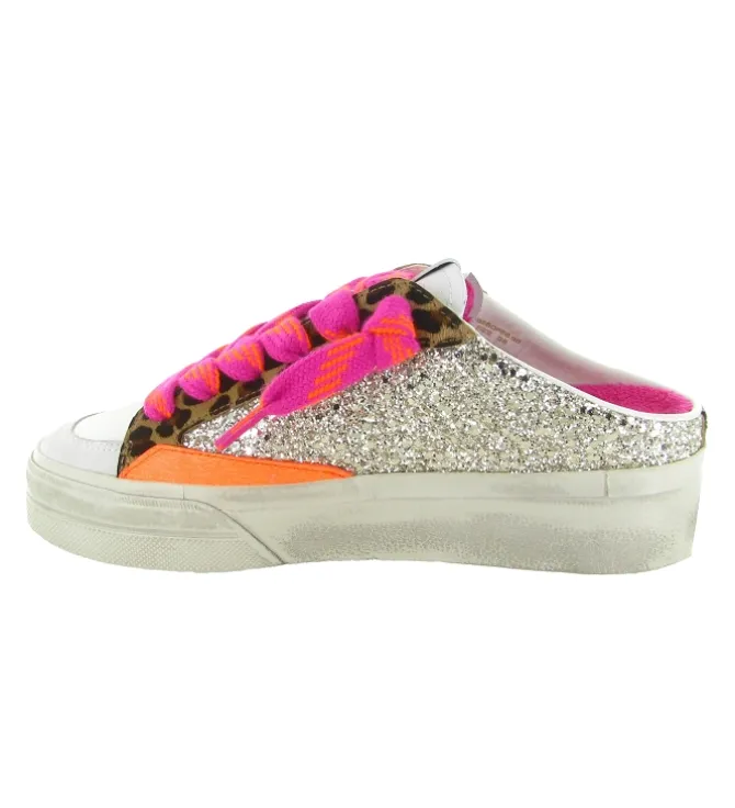 baskets et sneakers - Tendance - femme - Cuir - Multicolor - Crime london