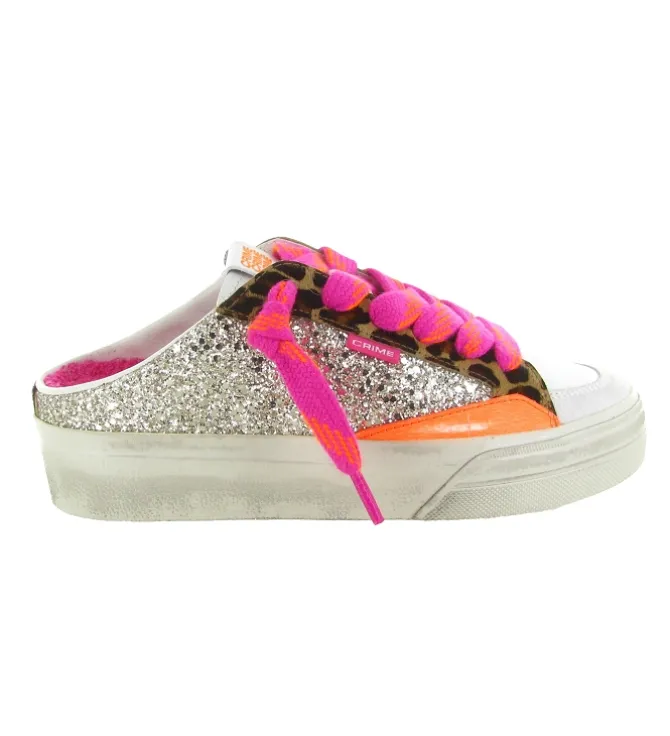 baskets et sneakers - Tendance - femme - Cuir - Multicolor - Crime london