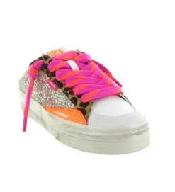 baskets et sneakers - Tendance - femme - Cuir - Multicolor - Crime london