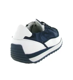 baskets et sneakers - Tendance - femme - Cuir - Bleu Marine - Softwaves