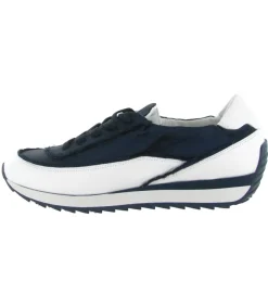 baskets et sneakers - Tendance - femme - Cuir - Bleu Marine - Softwaves