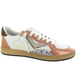 baskets et sneakers - Tendance - femme - Cuir - Orange - 4b12