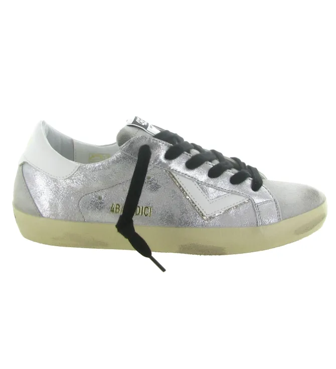 baskets et sneakers - Tendance - femme - Cuir - Argent - 4b12