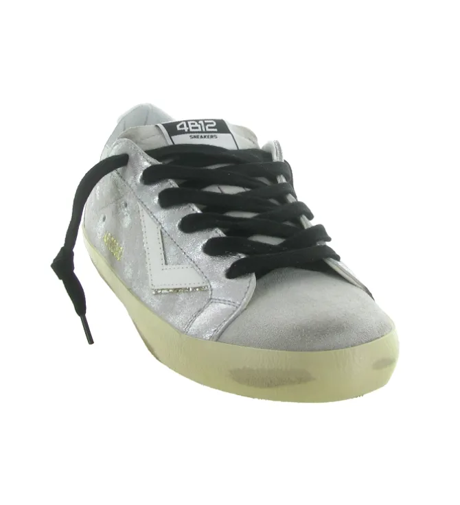 baskets et sneakers - Tendance - femme - Cuir - Argent - 4b12