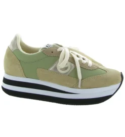 baskets et sneakers - Tendance - femme - Nubuck - Vert - No name