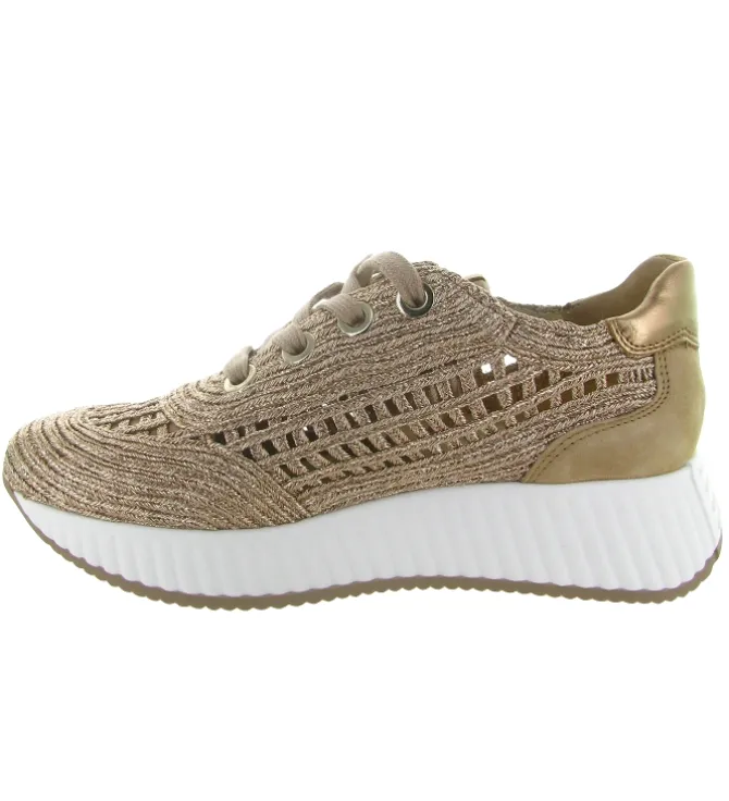 baskets et sneakers - Tendance - femme - Cuir - Or - Softwaves