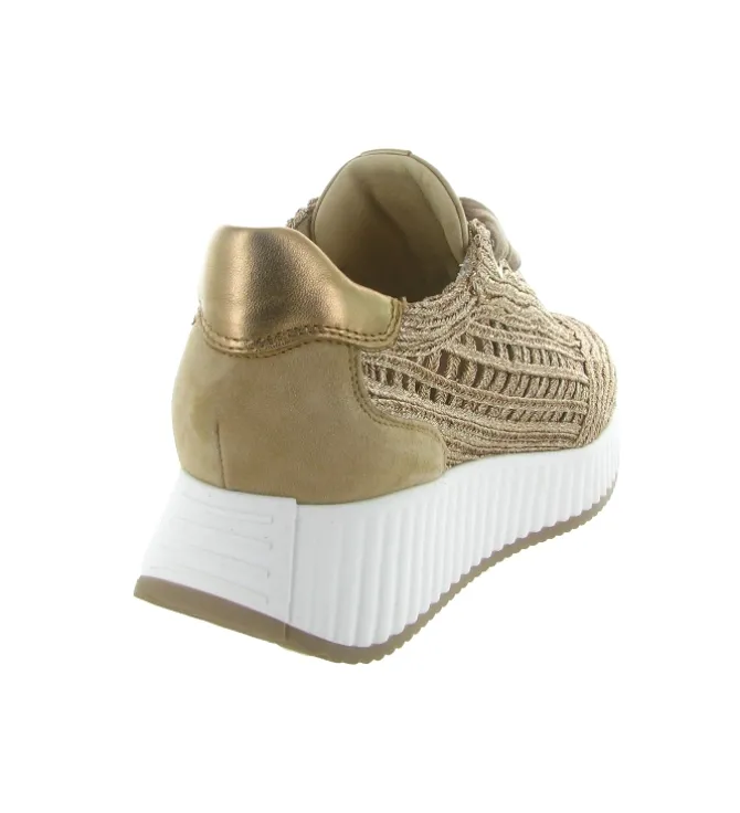 baskets et sneakers - Tendance - femme - Cuir - Or - Softwaves