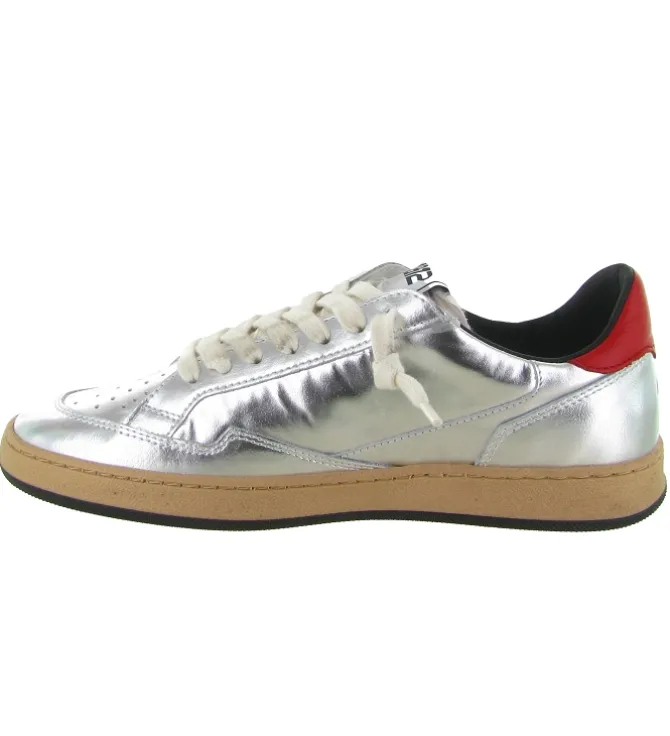 baskets et sneakers - Tendance - femme - Cuir laminé - Argent - 4b12