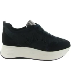 baskets et sneakers - Tendance - femme - Nubuck - Bleu Marine - Softwaves