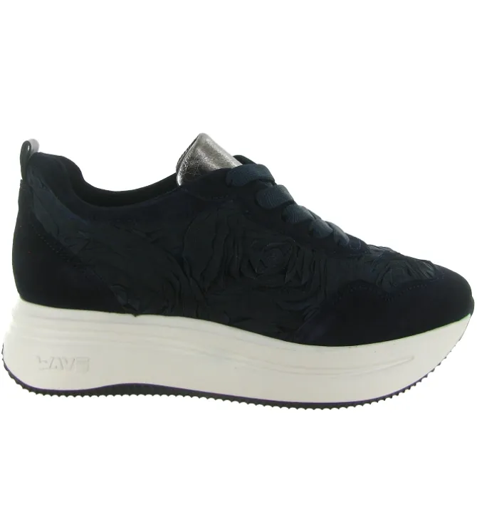 baskets et sneakers - Tendance - femme - Nubuck - Bleu Marine - Softwaves