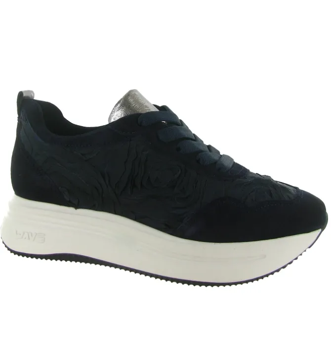 baskets et sneakers - Tendance - femme - Nubuck - Bleu Marine - Softwaves