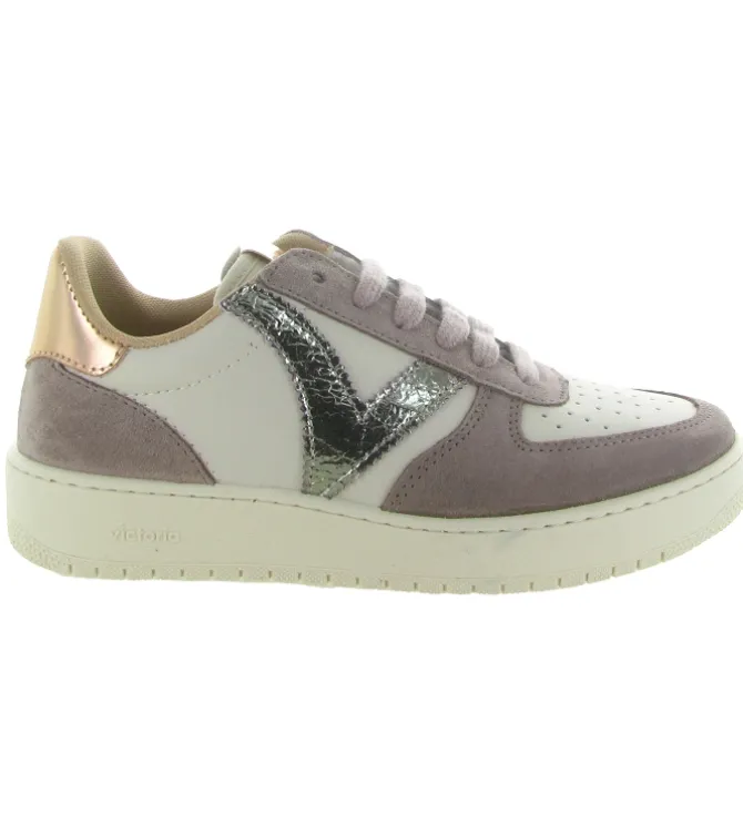 baskets et sneakers - Tendance - femme - Cuir - Rose - Victoria