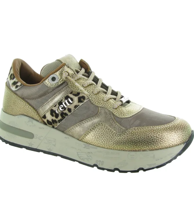 baskets et sneakers - Tendance - femme - Cuir - Or - Cetti