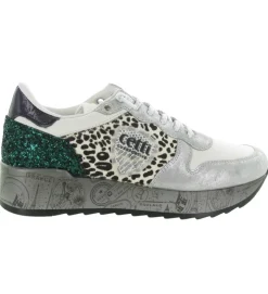 baskets et sneakers - Tendance - femme - Cuir - Argent - Cetti