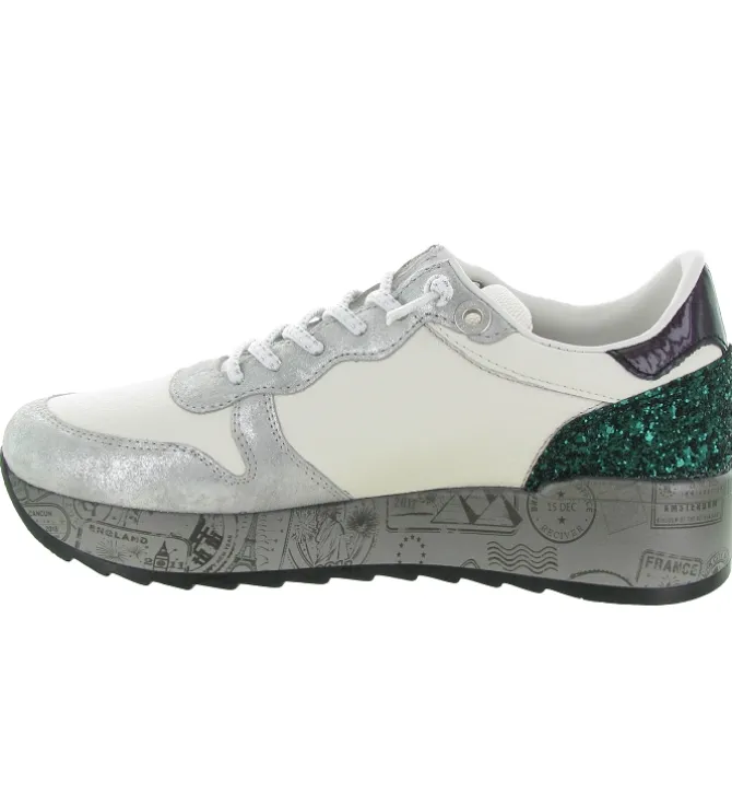 baskets et sneakers - Tendance - femme - Cuir - Argent - Cetti