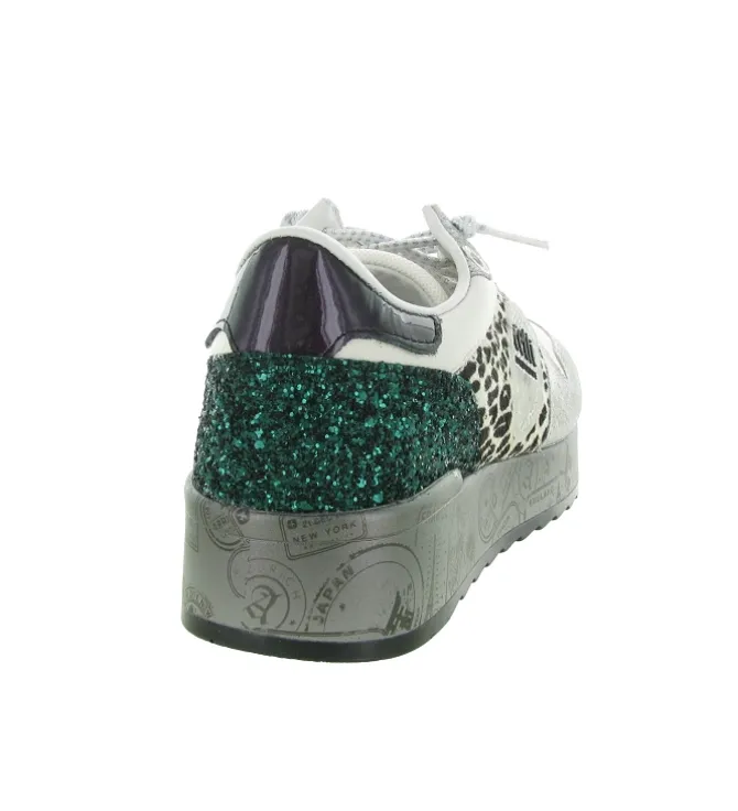 baskets et sneakers - Tendance - femme - Cuir - Argent - Cetti