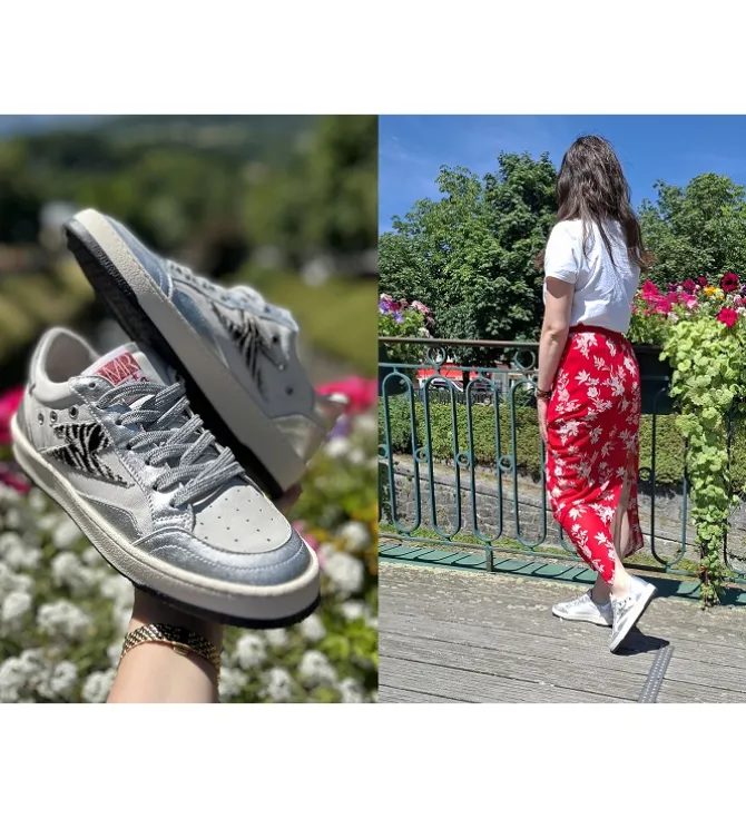 baskets et sneakers - Tendance - femme - Cuir - Argent - Semerdjian