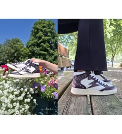 baskets et sneakers - Tendance - femme - Cuir - Violet - Semerdjian