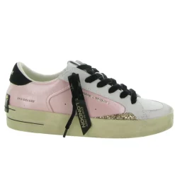 baskets et sneakers - Tendance - femme - Cuir - Rose - Crime london