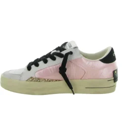 baskets et sneakers - Tendance - femme - Cuir - Rose - Crime london