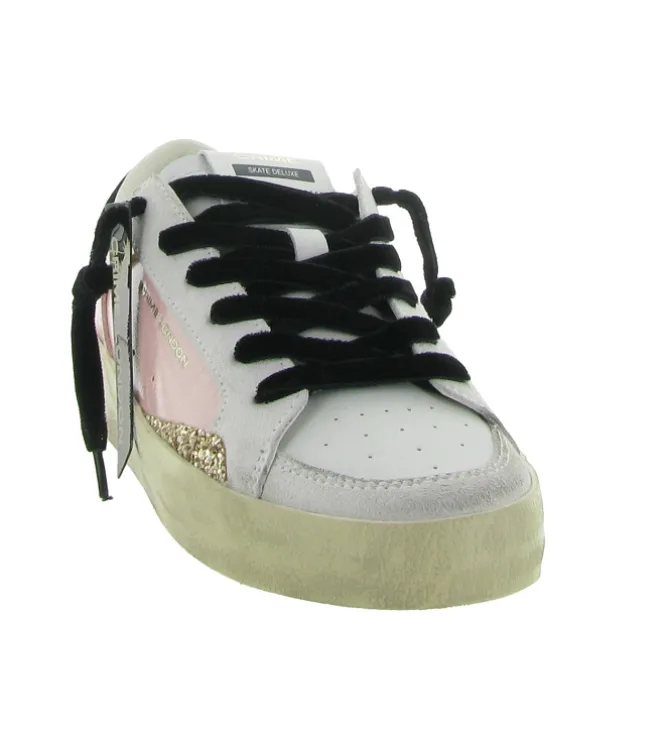 baskets et sneakers - Tendance - femme - Cuir - Rose - Crime london