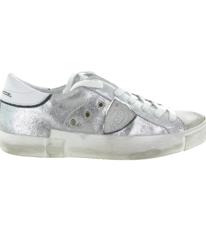 baskets et sneakers - Tendance - femme - Cuir - Argent - Philippe model
