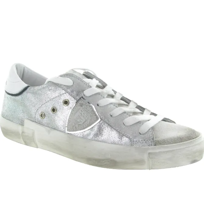 baskets et sneakers - Tendance - femme - Cuir - Argent - Philippe model